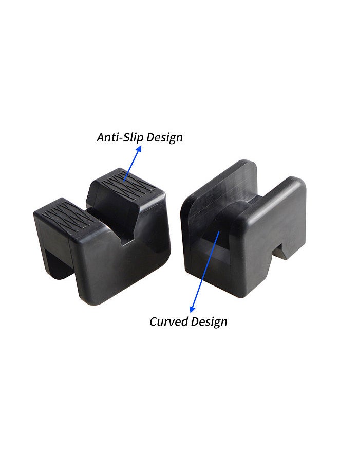 Generic - Jack Stand Pads, Universal Car Rubber Jack Pad Adapter Anti-Slip Slotted Frame Rail Protector, 2 Pack - Image 1