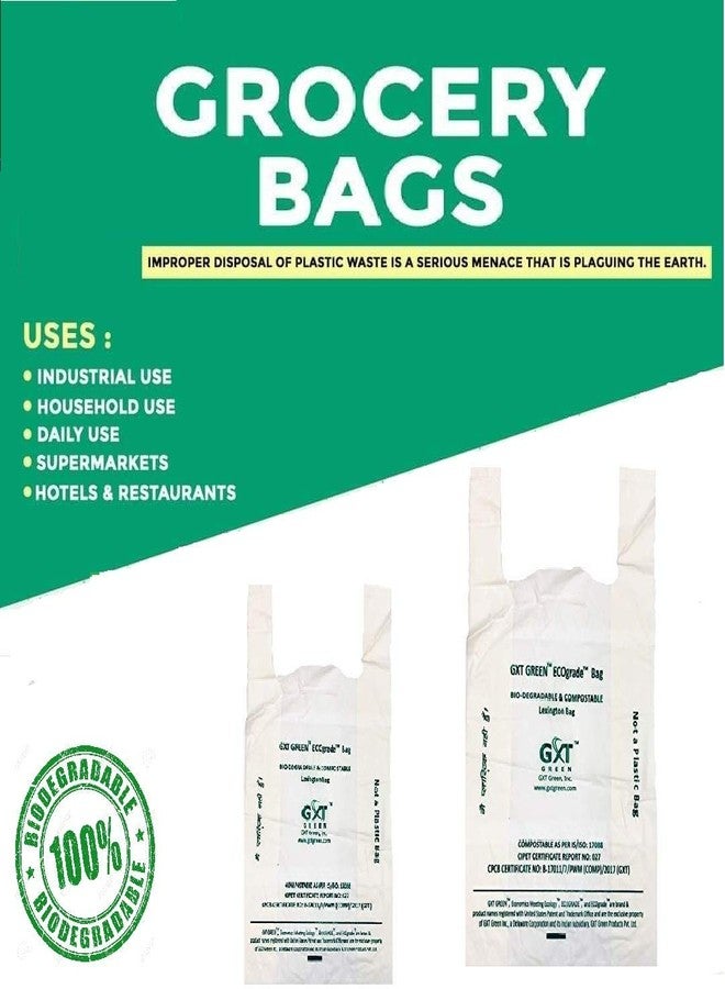 GXT GREEN أكياس حمل خضراء قابلة للتحلل الحيوي والتسميد من Gxt، عرض 6 (1.5+1.5 جانب) طول 12، عبوة من 270 قطعة (9x12). - Image 4