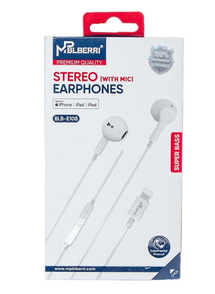 MP BLBERRI Stereo (with mic) Lightning Connector Earphone  - Image 3