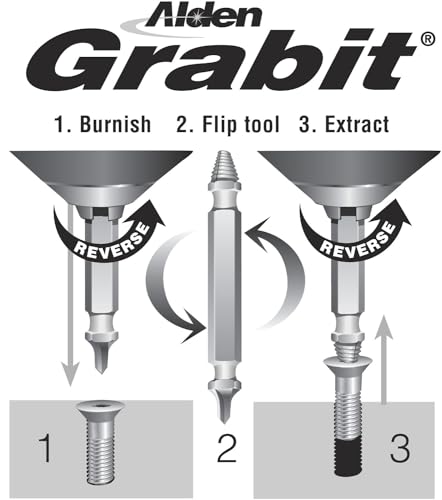 Alden 8430P Pro Grabit Broken Bolt and Damaged Screw Extractor 3 Piece Kit - Image 3