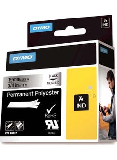 Rhinopro Fixed polyester 19 mm x 5.5 M Metallic Grey/black 18787