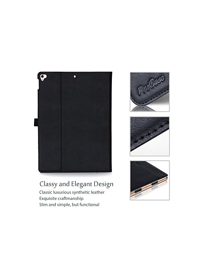 Procases iPad Pro 12.9 2017/2015 Case (Old Model), Stand Folio Case Cover for Apple iPad Pro 12.9 Inch (Only 2017 and 2015 Models), with Apple Pencil Holder -Black - Image 3