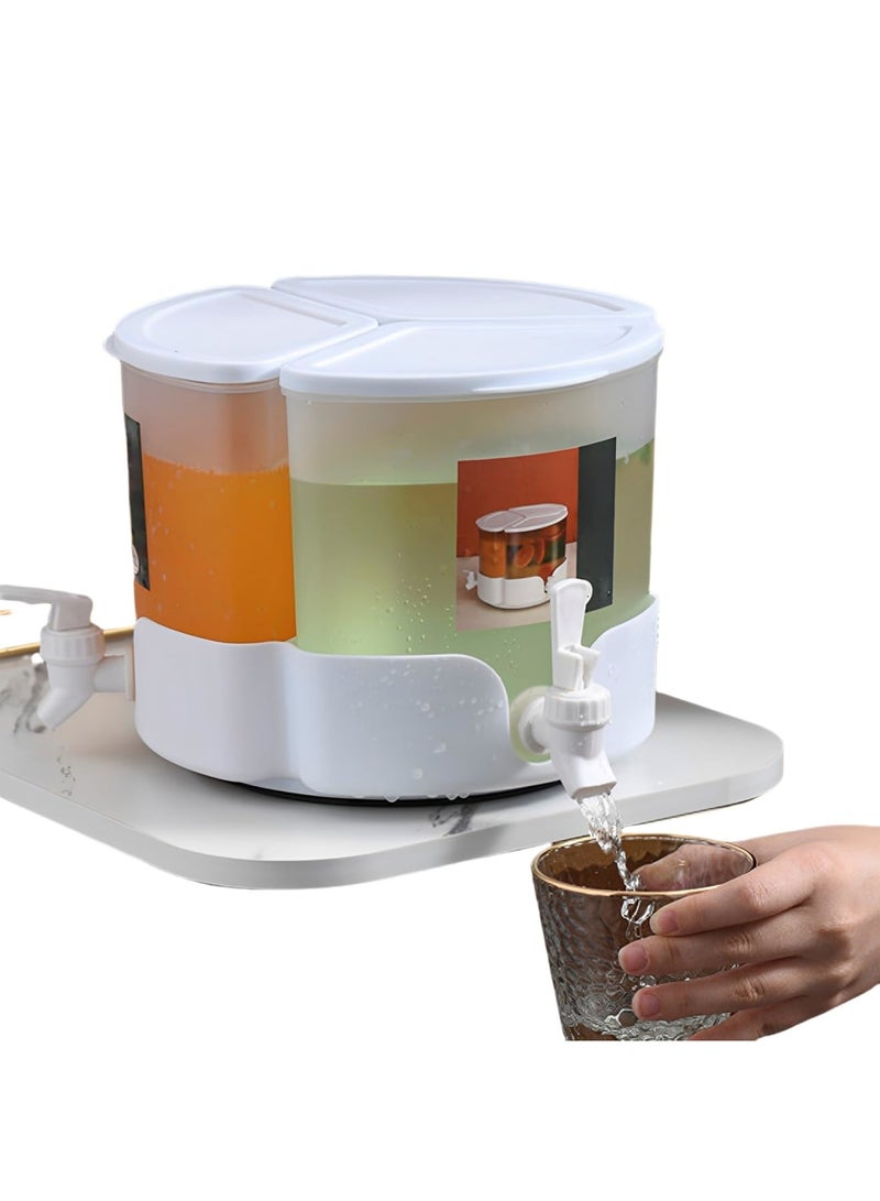 SYOSI 5.2L Drink Dispenser with Spigot for Fridge, 3-in-1 Removable Beverage Container with Leakproof Lid & Filter Screen, Ideal for Iced Lemon Tea, Milk, Coffee, Parties, and Events - Image 1