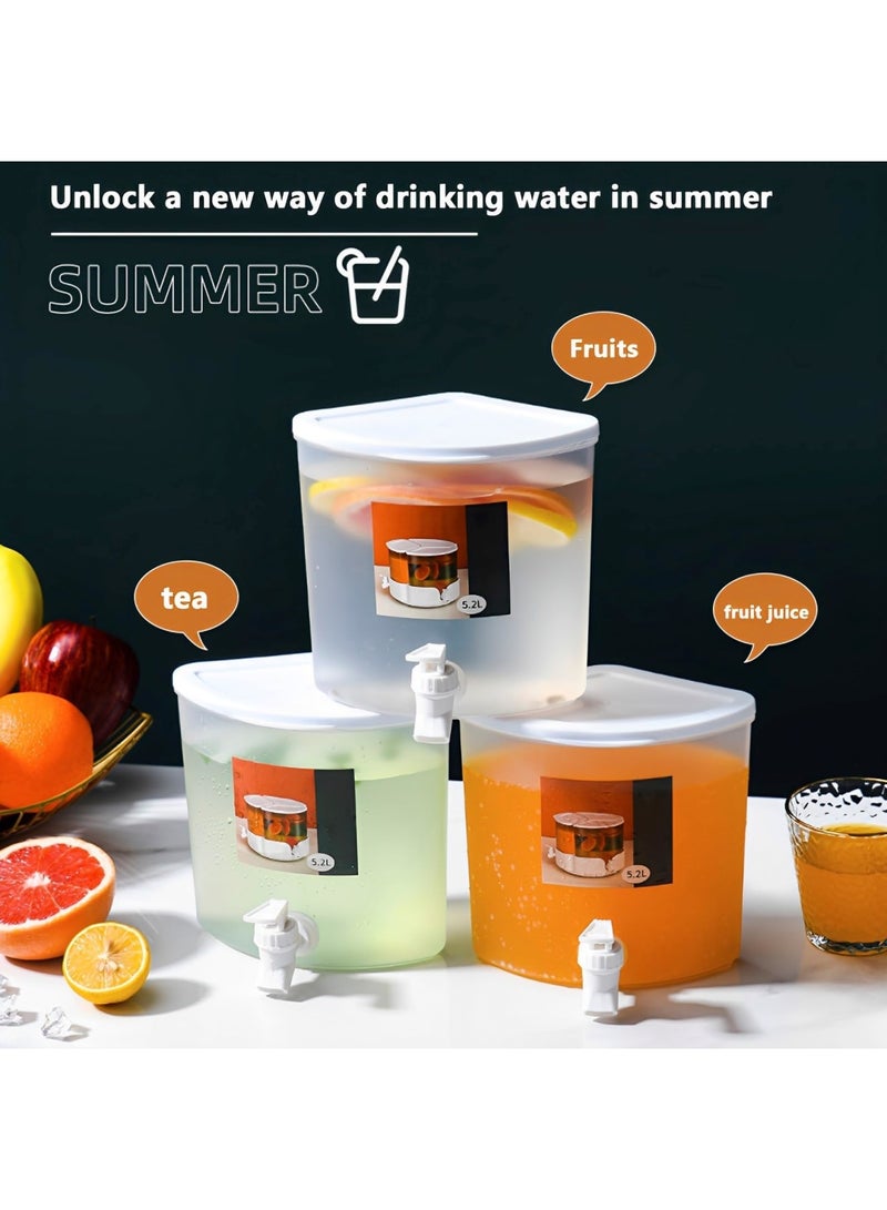 SYOSI 5.2L Drink Dispenser with Spigot for Fridge, 3-in-1 Removable Beverage Container with Leakproof Lid & Filter Screen, Ideal for Iced Lemon Tea, Milk, Coffee, Parties, and Events - Image 5