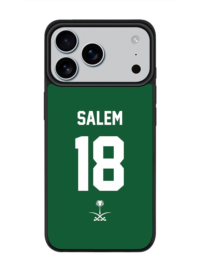 Stylizedd iPhone 17 Pro Max Case, [Compatible with MagSafe] Slim Magnetic cover Phone Case iPhone 17 Pro Max -Football - Saudi Arabia,  Salem - Image 1