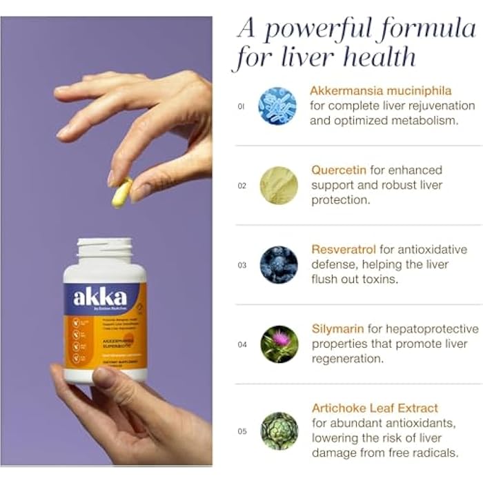 AKKA 4 Pack Premium Liver Cleanse Detox & Repair Superbiotic - Supports Liver Health & Function, Boosts Energy, Digestion & Metabolism with Bioavailable Pasteurized Akkermansia, Non-GMO, Gluten-Free - Image 5