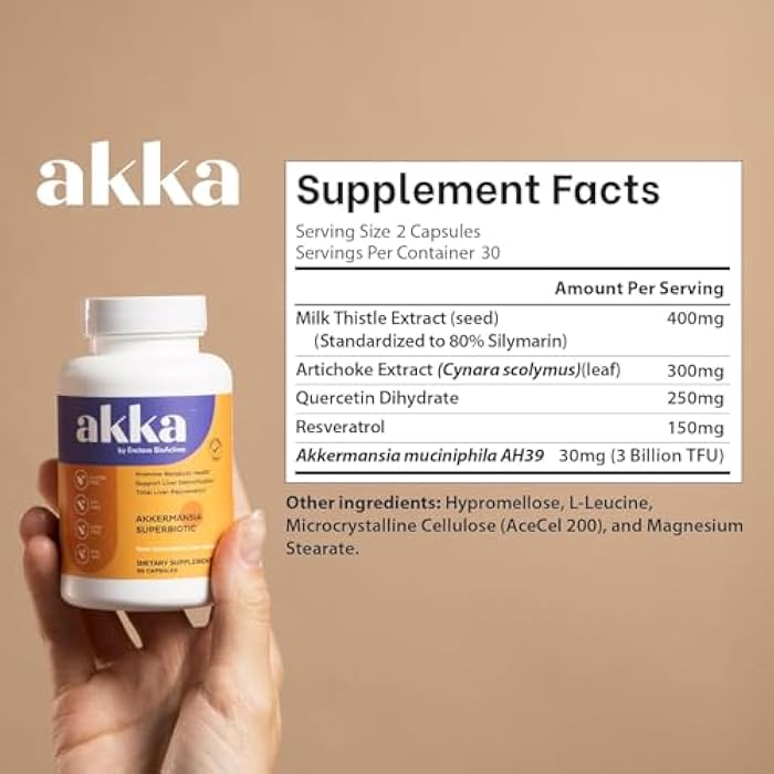 AKKA 4 Pack Premium Liver Cleanse Detox & Repair Superbiotic - Supports Liver Health & Function, Boosts Energy, Digestion & Metabolism with Bioavailable Pasteurized Akkermansia, Non-GMO, Gluten-Free - Image 2
