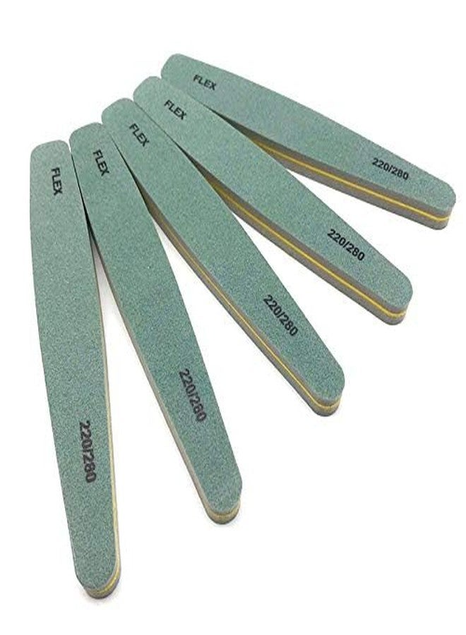 Kemaily Nail Files Bufers 5pcs Nail File Buffer 220/280 Grit Diamond Nail Buffer Block Sponge Lime a ongle Sanding UV Gel Polishing Tools - (Color: 180-220) - Image 3