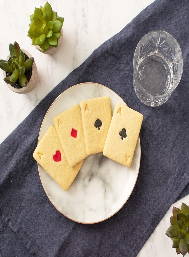 Bakerlogy Set of 4 Poker Card cookie cutters (Designs: Ace of Spades, Diamond, Club and Heart), 4 pieces, Ideal for DIY Las Vegas Casino theme party - Bakerlogy - Image 3