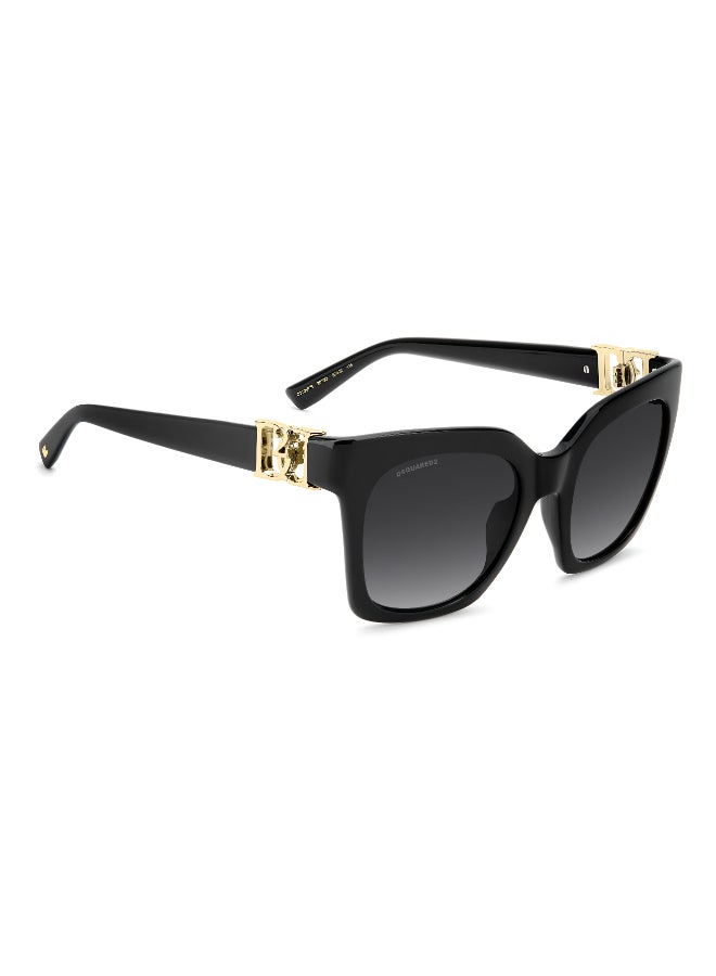 DSQUARED2 D2 0207/S Sunglasses Black Cat Eye - Image 2