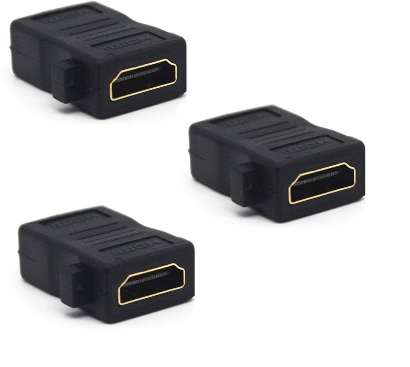 كابل موصل HDMI أنثى إلى أنثى - عبوة من 3 (موصل HDMI (نوع برغي))