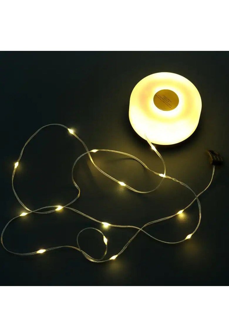 Camping Fairy Lights,Outdoor Waterproof Portable Stowable String Light,Saker String Lights,Camping String Lights,Portable Camping Lights, Sturdy Ip67 Waterproof Tent Fairy String-8m Warm
