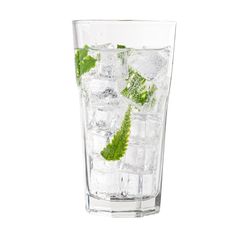 Vikko Large Drinking Glasses 14 Ounce Glass Cups Durable Glasses Drinking Set of 12 Stackable Water Glasses Highball Glasses Heavy Base Tumblers Water Glasses Dishwasher Safe Cups for Kitchen
