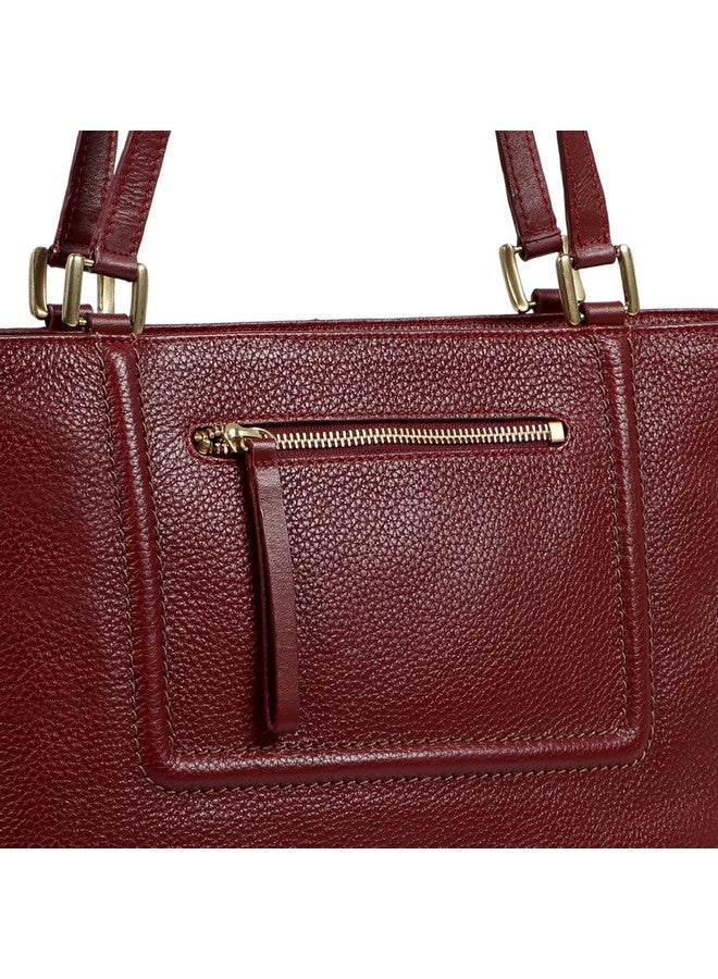 Hidesign Leather Tote Bag- Marsala Marsala - Image 5