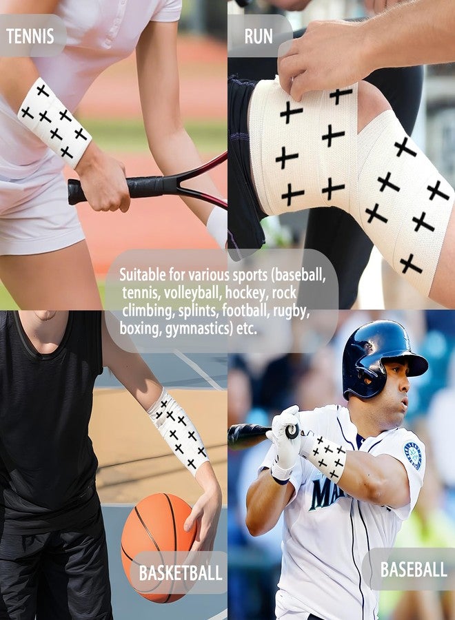 Lukinuo Cross Tape 2 pcs Christian Athletic Sports Wrap Tape Jesus Cotton Wrist Sport Tape Cross Religious Tape for Christian Athletes（2IN X 23FT ） - Image 4