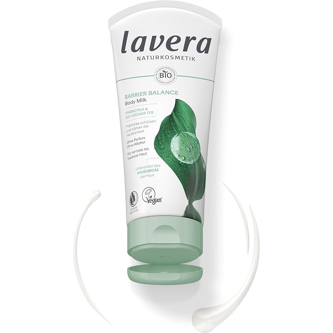 lavera Barrier Balance Body Milk - Alcohol Free - No Perfume - Strengthens Skin Barrier - Moisturising - Prebiotics - Vegan - Natural Cosmetics - 200 ml - Image 2