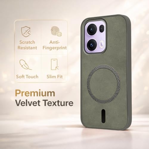 Jkobi Leather Finish Back Cover Case for Oppo Reno13 Pro | Oppo Reno 13 Pro (MagSafe Compatible Wireless Charging | Soft Touch | Camera Bump Protection) - Image 3