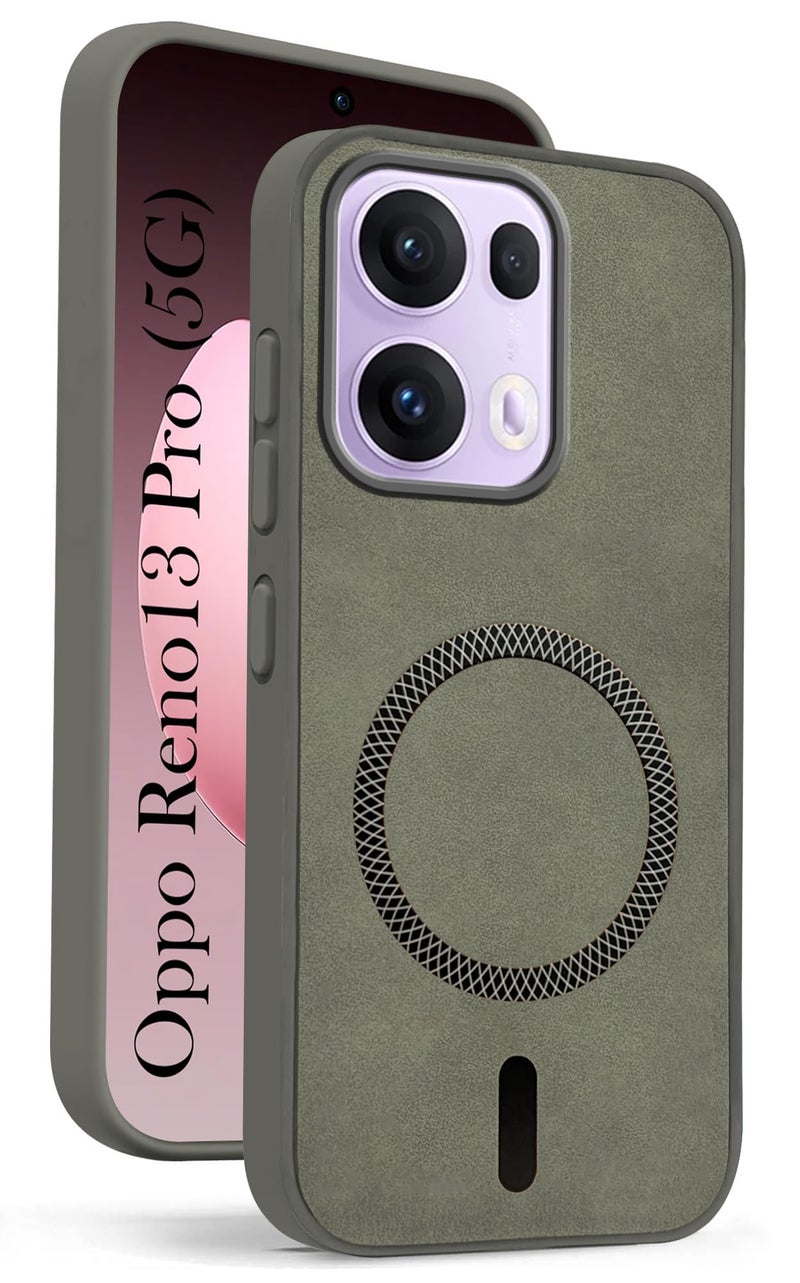 Jkobi Leather Finish Back Cover Case for Oppo Reno13 Pro | Oppo Reno 13 Pro (MagSafe Compatible Wireless Charging | Soft Touch | Camera Bump Protection) - Image 1