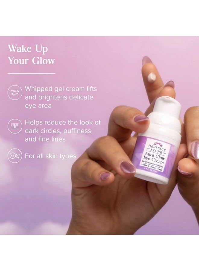 هيرتدج ستور كريم العيون أورا جلو، مفتح ومرطب لمنطقة تحت العين، يقلل من ظهور الانتفاخات والهالات السوداء والخطوط الدقيقة والتجاعيد مع الباكوتشيول وحمض الهيالورونيك والطحالب والكوارتز الشفاف، نباتي، 0.5 أونصة - Image 2