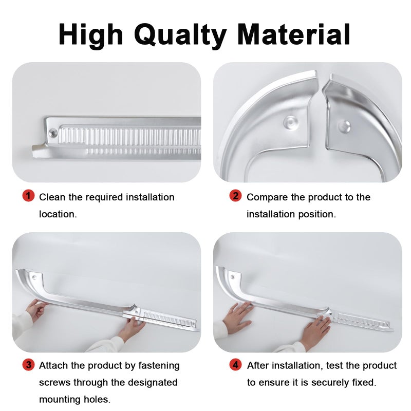 FEIMAOTUI Door Sill Guards Kit Compatible with Chevy GMC C10 C20 C30 R10 R20 R30 R1500 R2500 R3500 Pickup 1978â€“1987, Aluminum Door Sill Plates (4-Piece Set) - Image 5