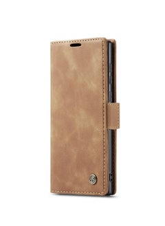 CaseMe CaseMe Samsung Galaxy S24 Ultra Case Wallet, for Samsung Galaxy S24 Ultra Wallet Case Book Folding Flip Folio Case with Magnetic Kickstand Card Slots Protective Cover - Brown  - Image 1