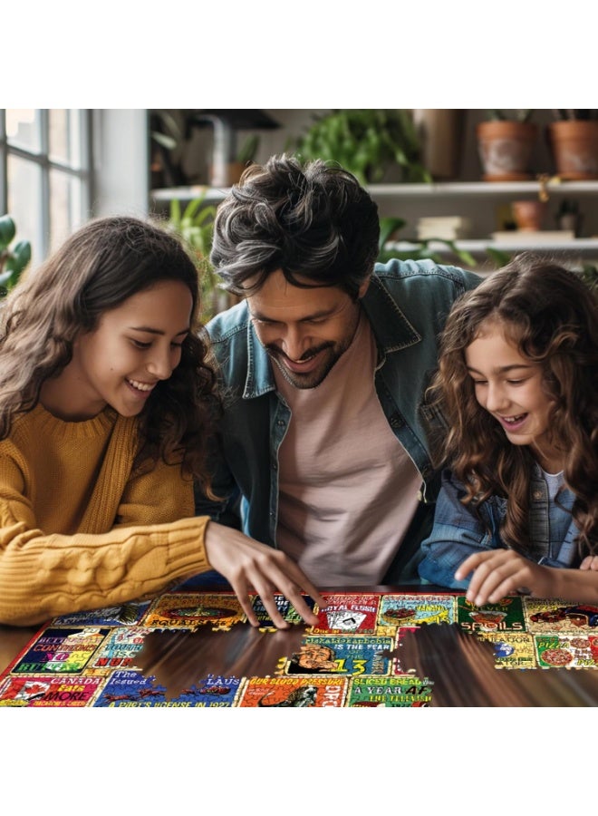 1000 piece puzzle | Retro collage themed puzzle | Party puzzle | Suitable for adults and families - Image 3