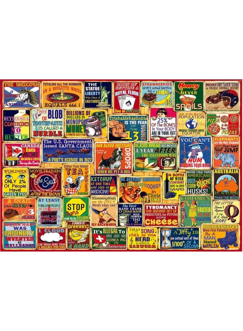 1000 piece puzzle | Retro collage themed puzzle | Party puzzle | Suitable for adults and families - Image 1