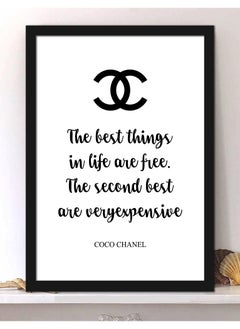 Spoil Your Wall Wall Posters with The Best Things In Life Quote from Coco Chanel and Black Frame - Wall Arts Home Décor Photo Frames - 40x55cm by Spoil Your Wall  - Image 1