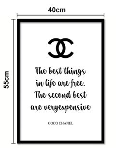 Spoil Your Wall Wall Posters with The Best Things In Life Quote from Coco Chanel and Black Frame - Wall Arts Home Décor Photo Frames - 40x55cm by Spoil Your Wall  - Image 3