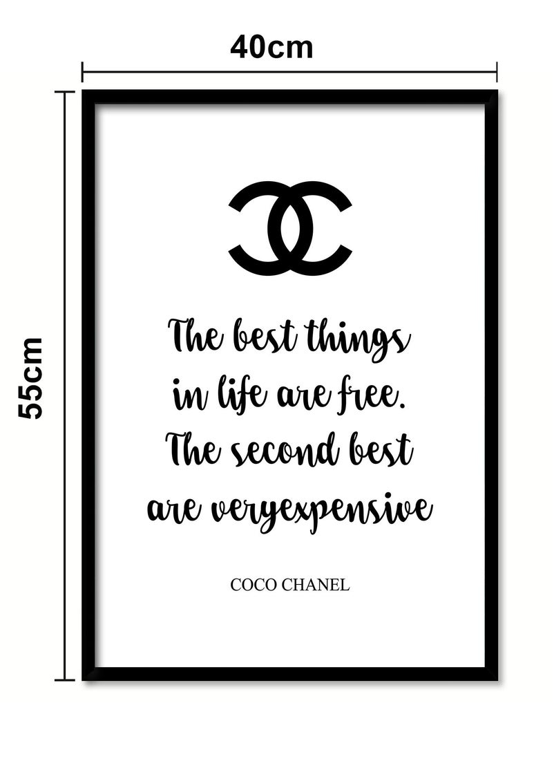 Spoil Your Wall Wall Posters with The Best Things In Life Quote from Coco Chanel and Black Frame - Wall Arts Home Décor Photo Frames - 40x55cm by Spoil Your Wall  - Image 3