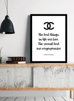 Spoil Your Wall Wall Posters with The Best Things In Life Quote from Coco Chanel and Black Frame - Wall Arts Home Décor Photo Frames - 40x55cm by Spoil Your Wall  - Image 2