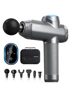 RENPHO RENPHO Power Massage Gun Deep Tissue, Mothers Day Gifts FSA HSA Eligible Percussion Muscle Massage Gun for Athletes, Portable Electric Handheld Massager Gun, LED Touch Display Gift for Men - Gray  - Image 1