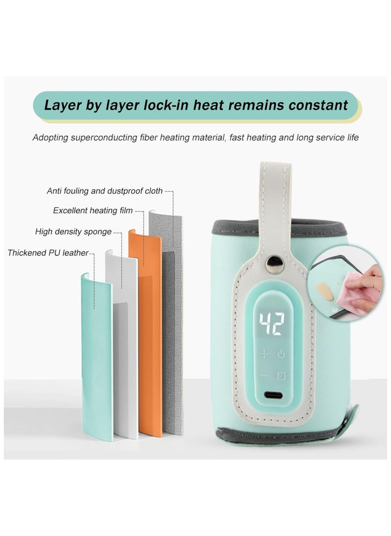 Generic Portable USB Baby Bottle Warmer Adjustable Temperature Baby Food Warmer Breast Milk Warmer Bag  Heating Warmer Thermostat for All Bottles  - Image 3