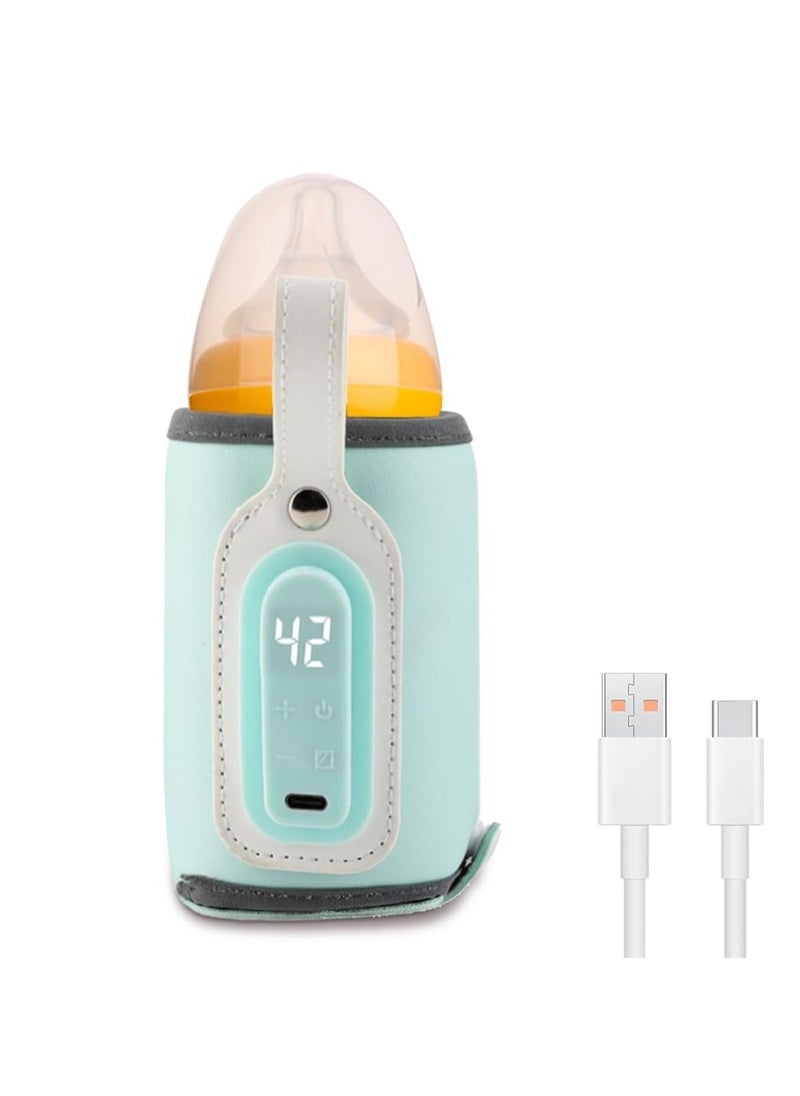 Generic Portable USB Baby Bottle Warmer Adjustable Temperature Baby Food Warmer Breast Milk Warmer Bag  Heating Warmer Thermostat for All Bottles  - Image 1