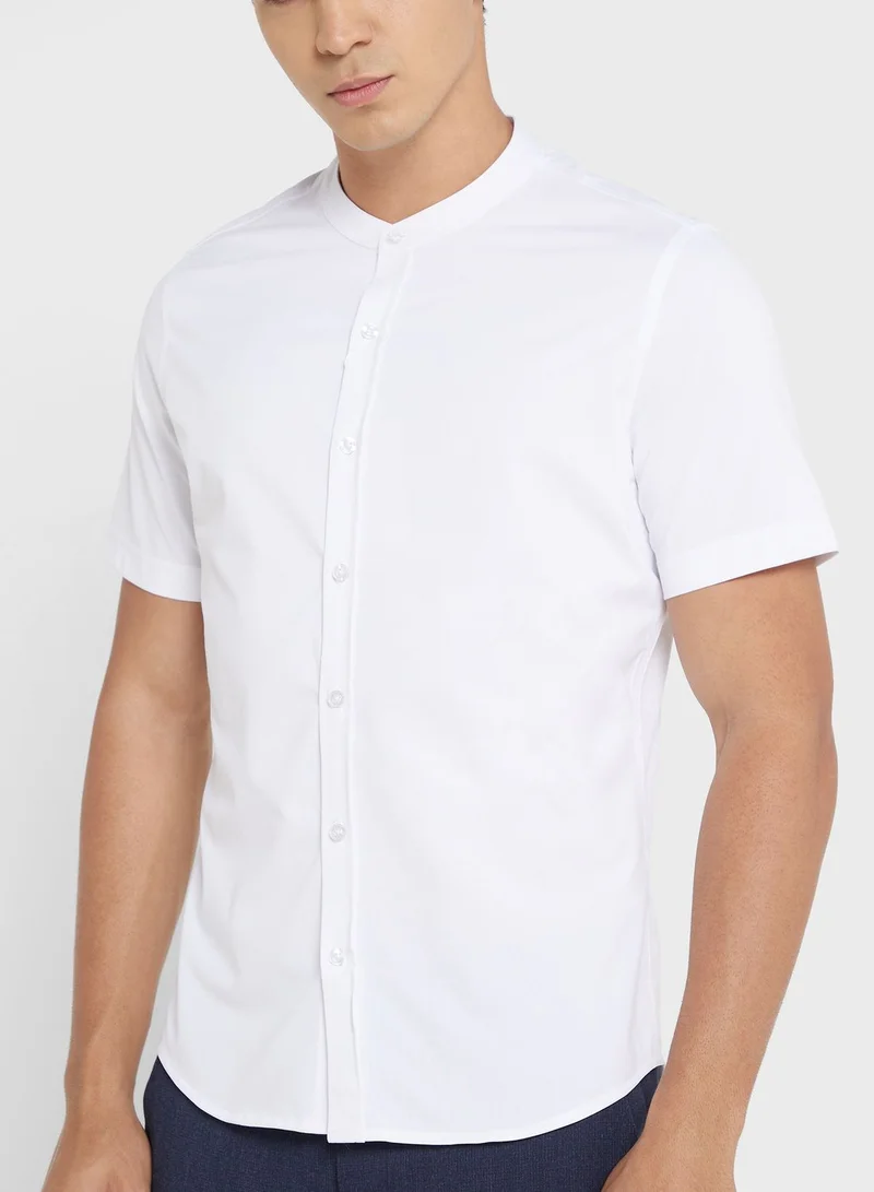 Robert Wood Mens Knitted Fab Half Sleeve Shirt