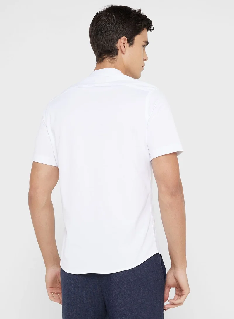 Robert Wood Mens Knitted Fab Half Sleeve Shirt