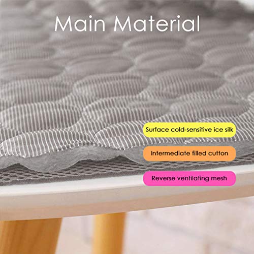 VeMee Dog Cooling Mat Cooling Mat for Dogs, Machine Washable Ice Silk Pad Pet Cool Blanket Cushion for Kennel/Sofa/Bed/Floor/Car Seats - Image 2