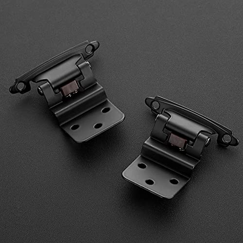 Ravinte 20Pack 10Pairs 38inch Inset Cabinet Door Hinges Kitchen Cabinet Hinges Black SemiConcealed Hinges Face Mount Cabinet Hardware SelfClosing Cabinet Hinges with Door BumpersScrewdriver - Image 3