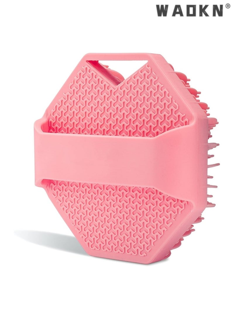 WAOKN Premium Antimicrobial Silicone Body Scrubber, Gentle Exfoliating Brush Designed for Sensitive Skin, Eco-Friendly Shower Brush, Silicone Body Cleanser Infused with Activated Charcoal - Image 2