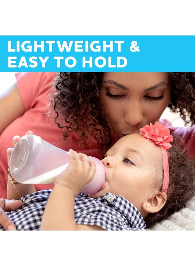 Chicco Duo 9oz. Hybrid Baby Bottle with Invinci-Glass Inside/Plastic Outside 2 Count (Pack of 1) with Slow Flow Anti-Colic - Clear/Grey - Image 5