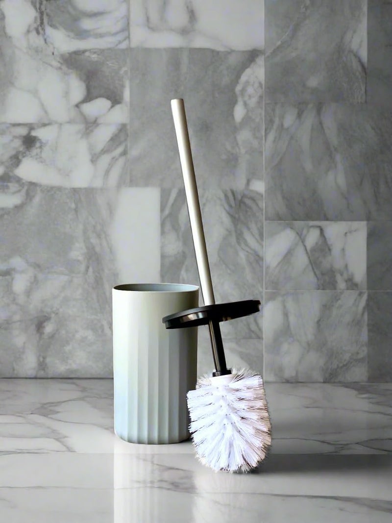 MASON HOME MASON HOME Museo Toilet Brush Grey Comes with Stand to Enhance Toilet Aesthetic Sturdy Handle for Ease Bathroom Accessories Cleaner Wiper Washroom Commode Cleaning Clean Hygienic  - Image 1