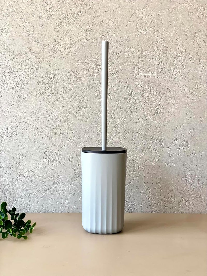 MASON HOME MASON HOME Museo Toilet Brush Grey Comes with Stand to Enhance Toilet Aesthetic Sturdy Handle for Ease Bathroom Accessories Cleaner Wiper Washroom Commode Cleaning Clean Hygienic  - Image 2
