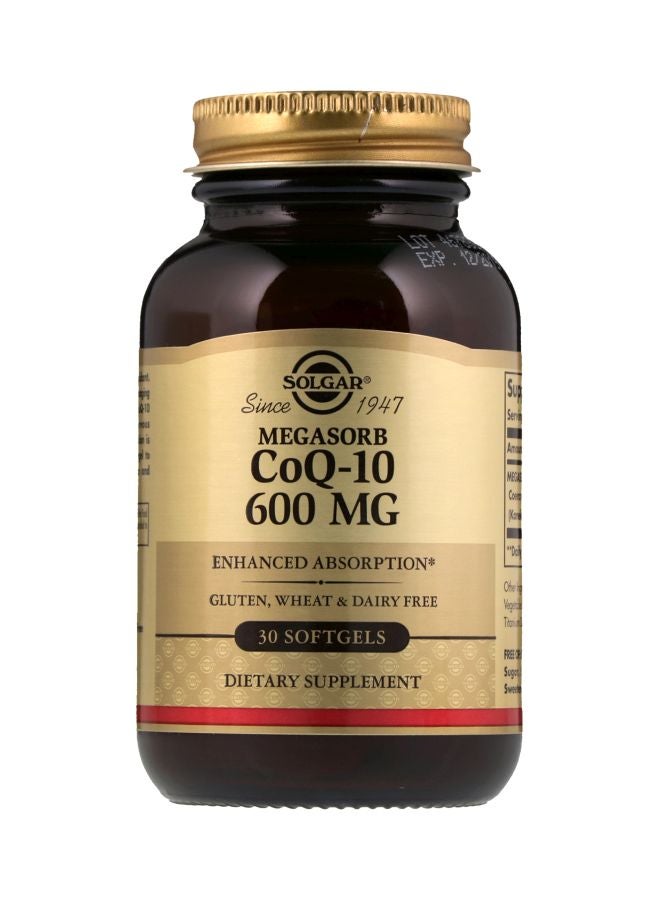 Megasorb CoQ-10 Dietary Supplement 600 mg - 30 Softgels
