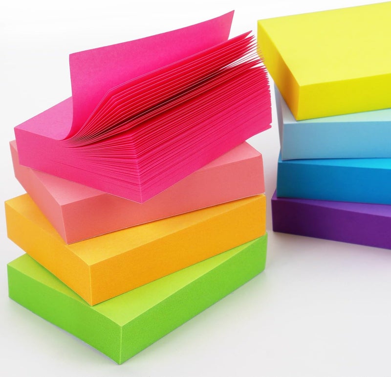 Winner Aura 24 Pads Sticky Notes 1.5x2 inch Bright Colors Self-Stick Pads Total 1920 Sheets - Image 4