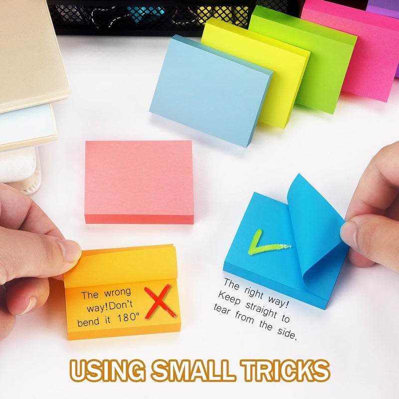 Winner Aura 24 Pads Sticky Notes 1.5x2 inch Bright Colors Self-Stick Pads Total 1920 Sheets - Image 5