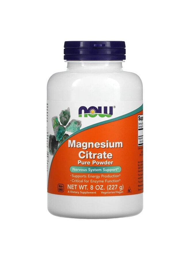 now Magnesium Citrate Pure Powder, 8 oz (227 g)  - Image 1