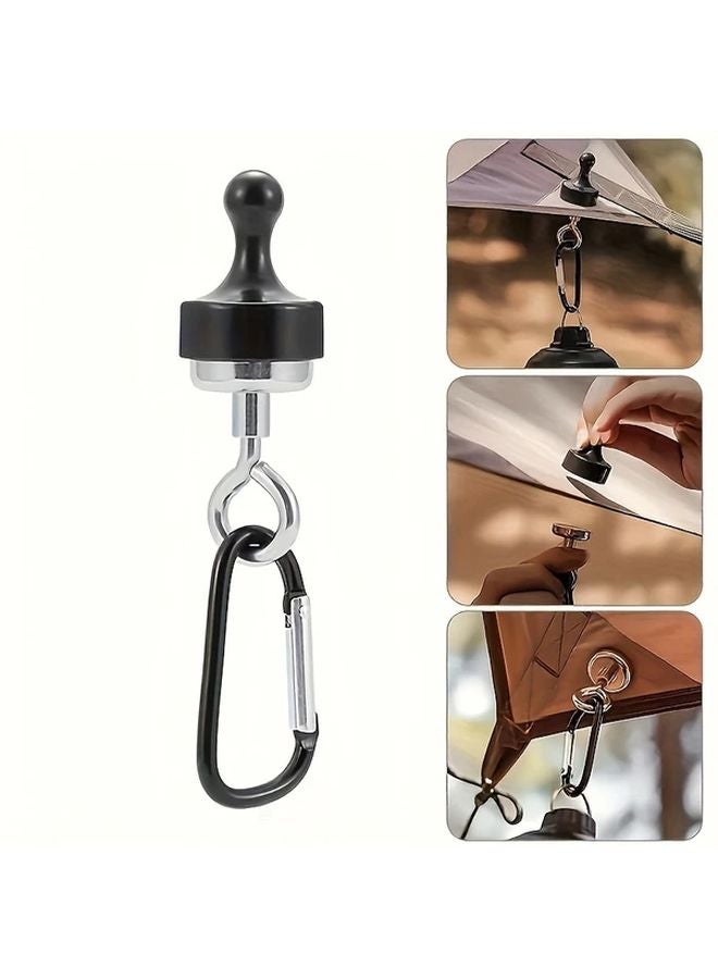 2pcs Magnetic Camping Hooks with Safety Lock for Tent Canopy Gear Outdoor Adventure - Image 5