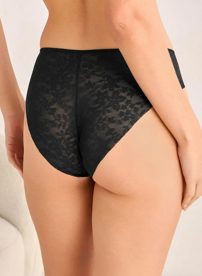 سبلاش فيڤ Briefs with Floral Lace