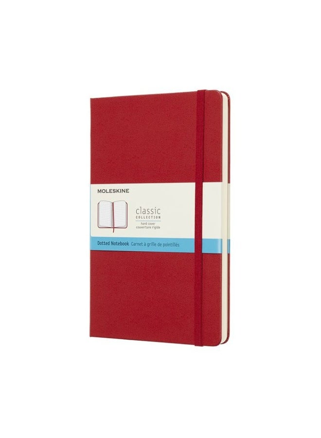 MOLESKINE Large Notebook Dot Grid Pages Scarlet Red Hard Cover 240 Pages - Image 1