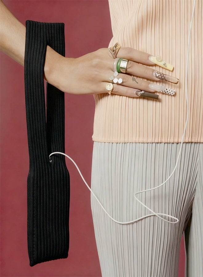 حقيبة هاتف مطوية من نسيج مطاطي نحيف، متوافقة مع آيفون 16 و15 و14 وسلسلة سامسونج جالاكسي S24 وS23 - Image 2